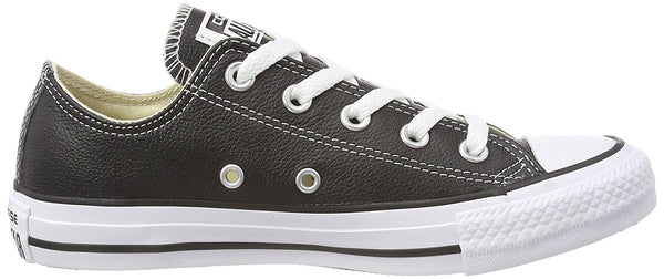 [132174C] Converse Men/Women All Star Shoes Leather Low Black/White