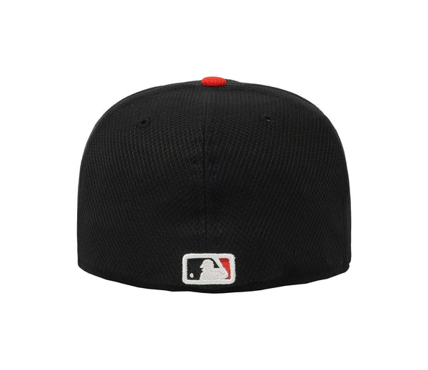 New Era 59Fifty Hat MLB Florida Marlins Men's Black Orange Diamond Era Cap