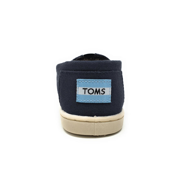 Toms Classic Canvas Slip On Kids/Youth Shoes Navy Blue