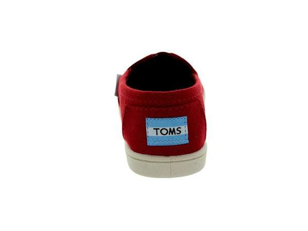 Toms Classic Canvas Slip On Kids/Youth Shoes Red
