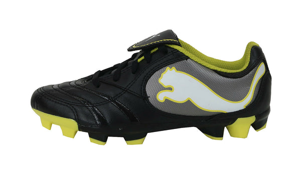 Puma Big Kids Shoes Power Cat FG Jr Black/Yellow Youth Soccer Cleats