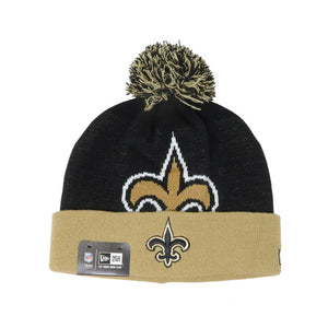 New Era NFL New Orleans Saints Black Tan Beanie Biggie Knit Hat