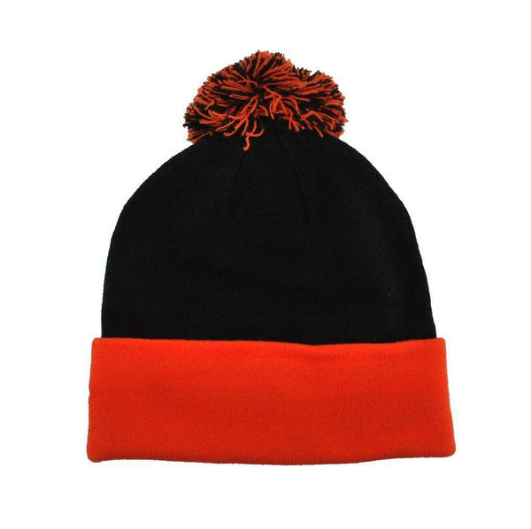 New Era MLB Miami Marlins Beanie Black Orange Biggie Woven Knit Hat