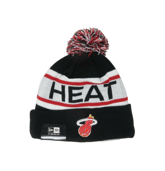 New Era NBA Miami Heat Beanie Black Red Biggest Fan Redux Knit Hat