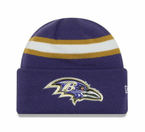 New Era NFL Baltimore Ravens Cuffed Beanie Purple On Field Knit Hat