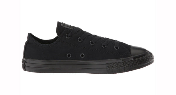 [314786F] Converse Kids Youth All Star Low Top Black Monochrome Shoes