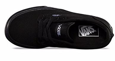 Vans Kid's Shoes Atwood Black Canvas Skate Sneakers