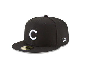 New Era Chicago Cubs Basic 59FIFTY Fitted Cap Black White