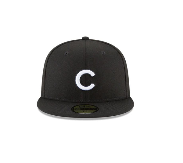 New Era Chicago Cubs Basic 59FIFTY Fitted Cap Black White