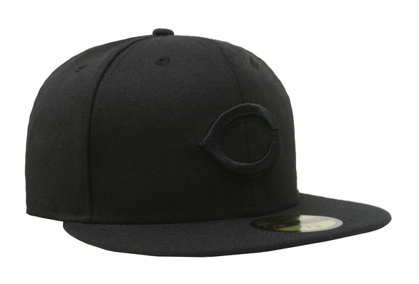 New Era 59Fifty MLB Cap Cincinnati Reds Black on Black Fitted Hat