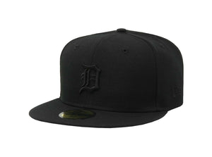 New Era 59Fifty MLB Cap Detroit Tigers Black On Black Fitted Hat