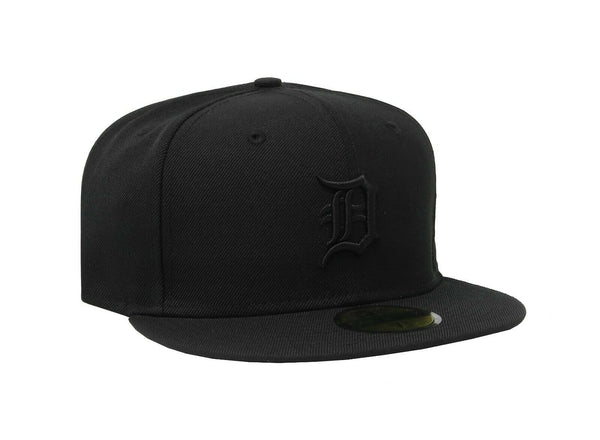 New Era 59Fifty MLB Cap Detroit Tigers Black On Black Fitted Hat