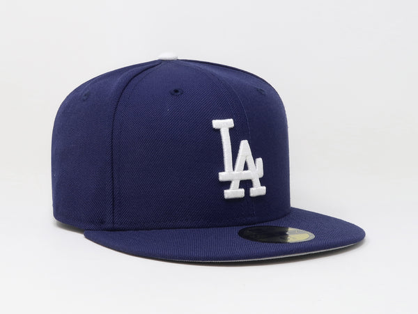 New Era 59Fifty Los Angeles Dodgers Dark Royal Blue LA Custom Fitted Hat Cap