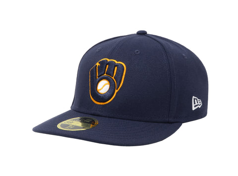 New Era Men 59Fifty MLB Team Milwaukee Brewers "Glove" Low Profile Fitted Hat
