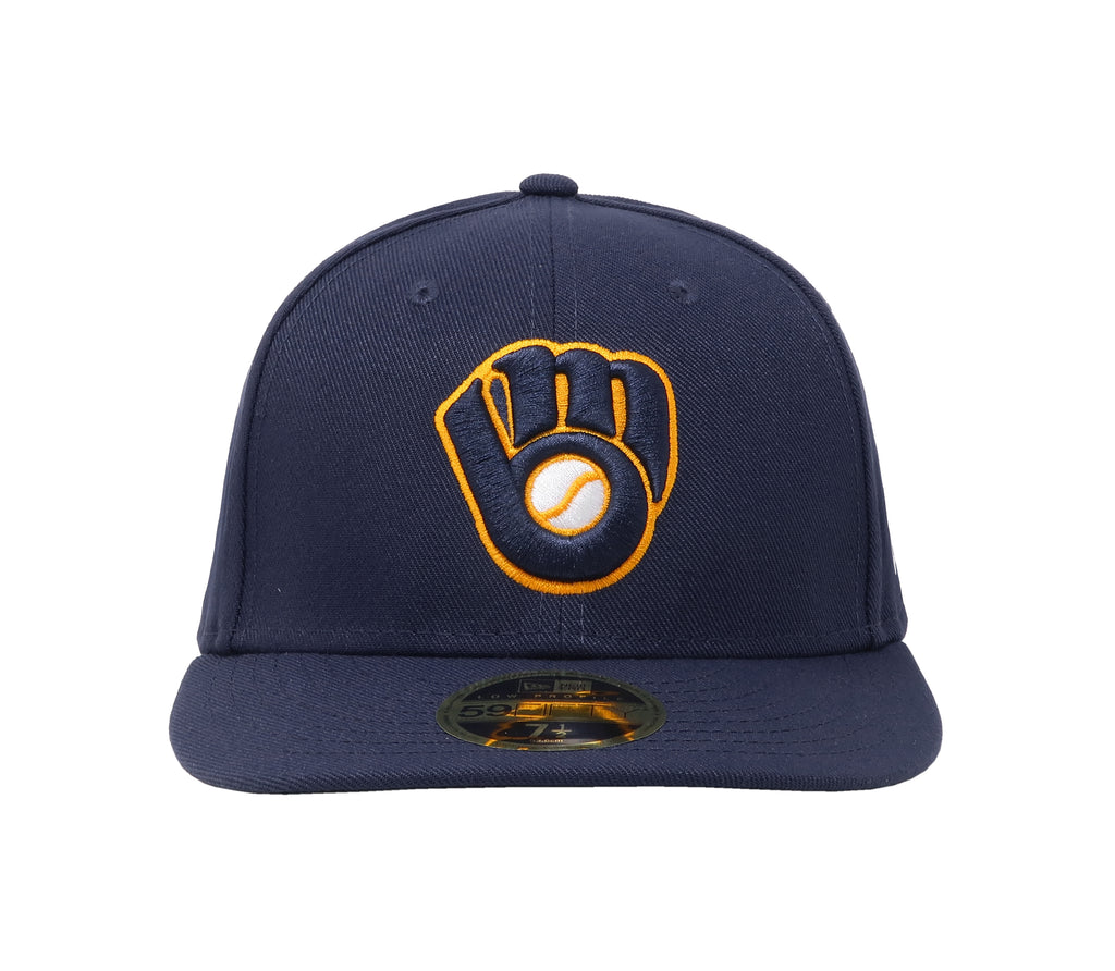 Milwaukee Brewers MLB BASEBALL NEW ERA 59FIFTY Blue Size 7 1/8 Fitted Cap  Hat!