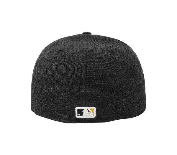 New Era 59Fifty Pittsburgh Pirates Pin 5X Trophy MLB Black On Black Fitted Cap