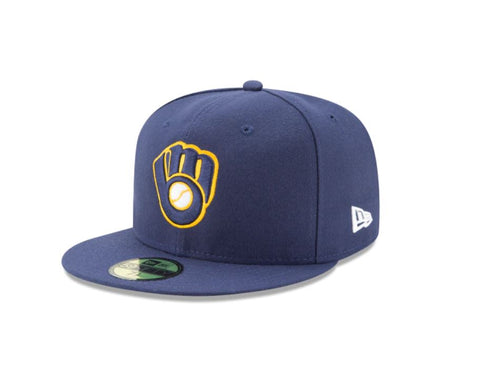 New Era Men 59Fifty MLB Team Milwaukee Brewers "glove" Alternate2  Fitted Hat
