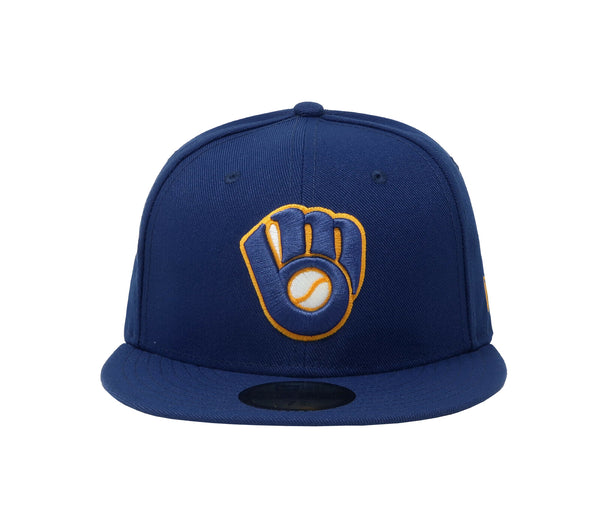 New Era Men 59Fifty MLB Team Milwaukee Brewers "glove" Alternate Fitted Hat