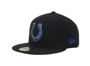 New Era Men Cap 59Fifty NFL Team Indianapolis Colts Fitted Black Hat