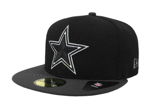 New Era Men Cap Dallas Cowboys Team Basic Black Charcoal Fitted Hat