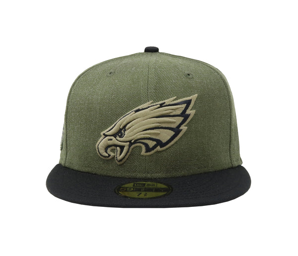 New Era Men Cap 59Fifty Team Philadelphia Eagles Salute to Service Fitted Hat