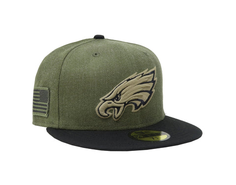 New Era Men Cap 59Fifty Team Philadelphia Eagles Salute to Service Fitted Hat