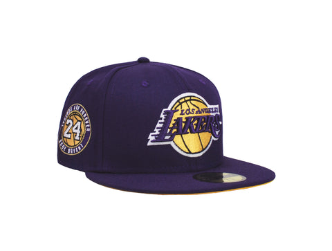 New Era 59Fifty NBA Hat Los Angeles Lakers Kobe Bryant Legends Dark Purple Cap