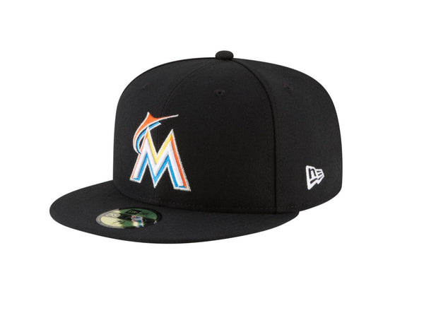 New Era Men's 59Fifty 2018 Authentic Marlins Fitted Hat Cap