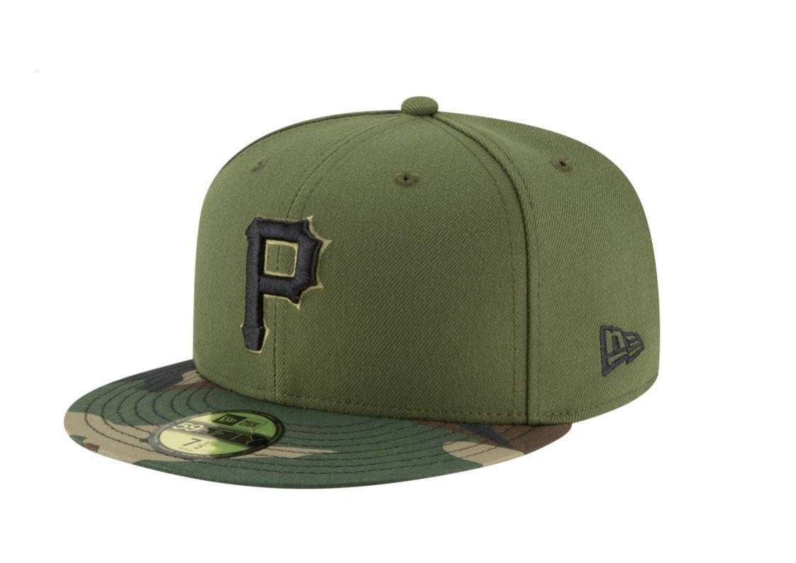 New Era 59Fifty MLB Pittsburgh Pirates Olive Green/Camouflage Cap