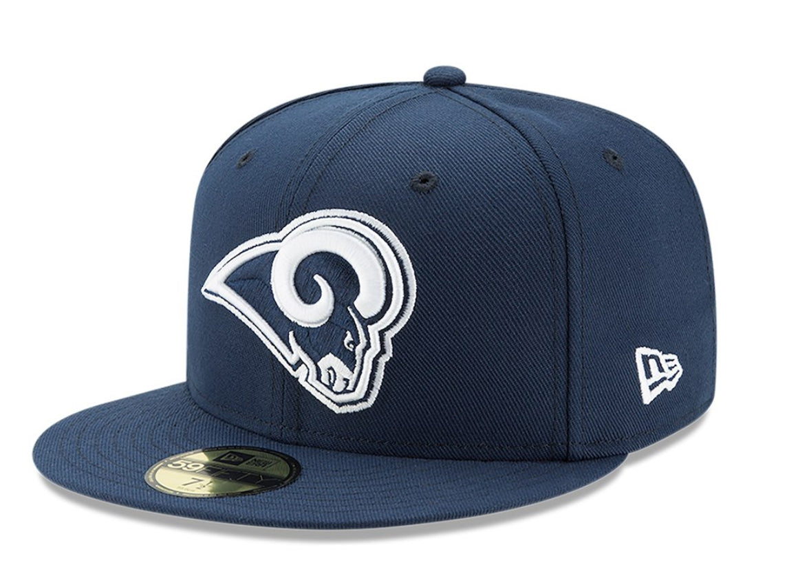 New Era 59Fifty Hat Los Angeles Rams 2Tone Navy Blue Fitted Cap
