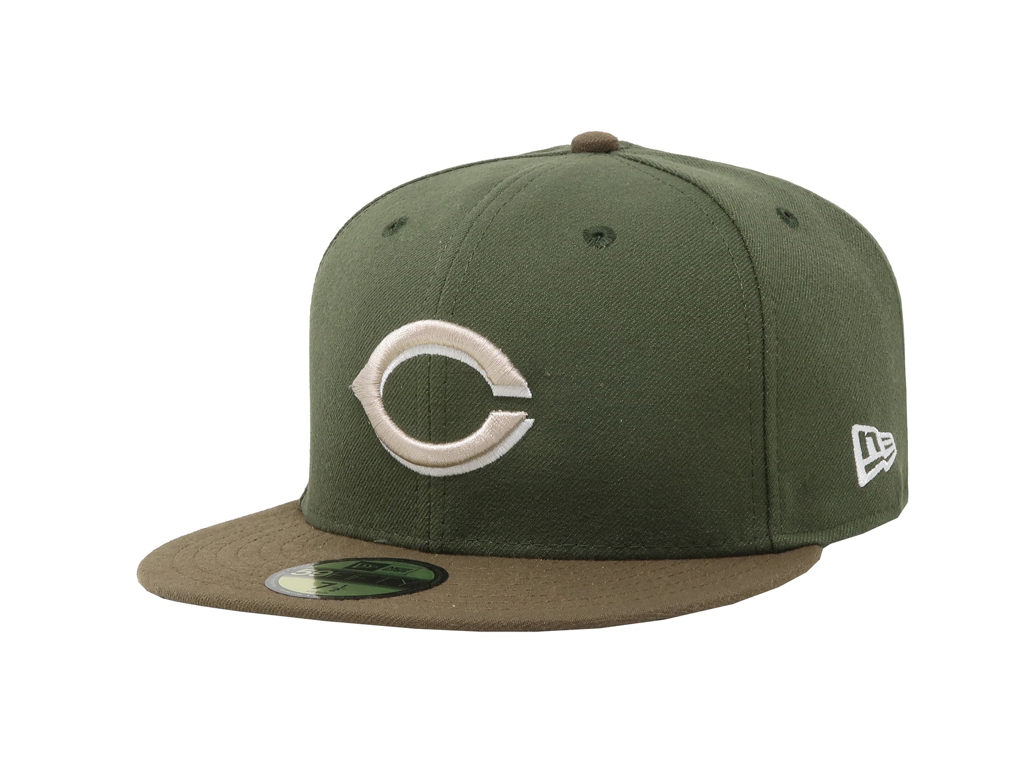 New Era MLB Cincinnati Reds Olive Green/Brown Cap