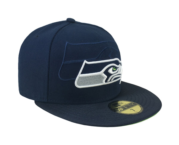 New Era NFL Seattle Seahawks Navy Blue/Green Cap