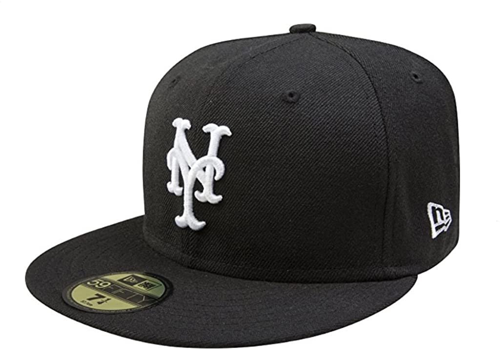 New Era 59Fifty MLB Basic New York Mets Black/White Fitted Cap