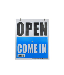 Open Come In / Close time Store Hours Sign 8 X 9.5 in