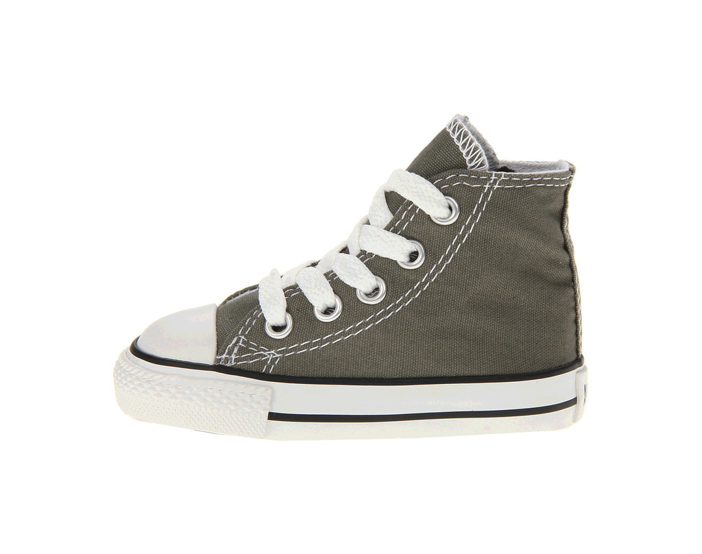 Converse Toddler/Infant Baby All Star Hi Charcoal White Shoes – ShoeAngle.com