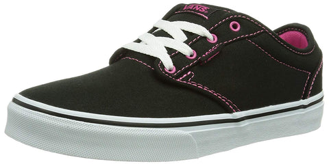 Vans Kid's Shoes Atwood Canvas Black with Pink Girls Sneakers