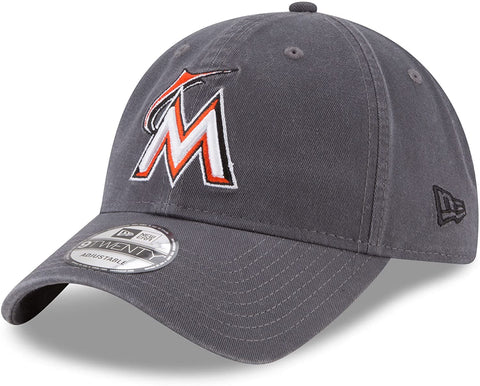 New Era 9Twenty MLB Miami Marlins Core Classic Charcoal Gray Adjustable Cap