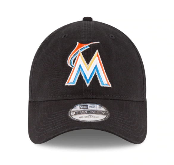 New Era 9Twenty MLB Miami Marlins Core Classic Black Adjustable Cap
