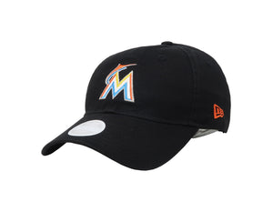 New Era 9Twenty MLB Miami Marlins Glisten Black Adjustable Cap
