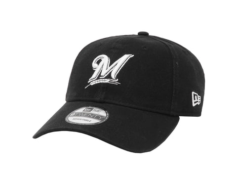 New Era 9Twenty MLB Milwaukee Brewers Core Classic Black Adjustable Cap