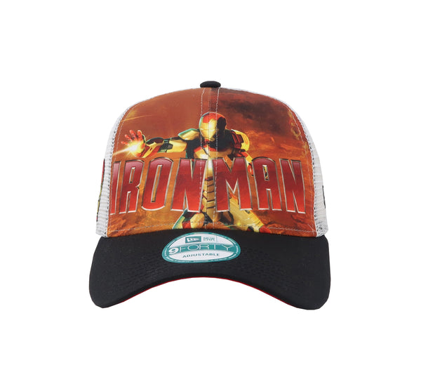 New Era 9Forty Marvel Ironman Blast Trucker Hat Mesh Adjustable Cap