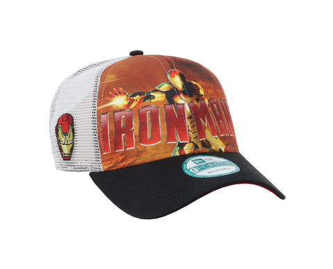 New Era 9Forty Marvel Ironman Blast Trucker Hat Mesh Adjustable Cap