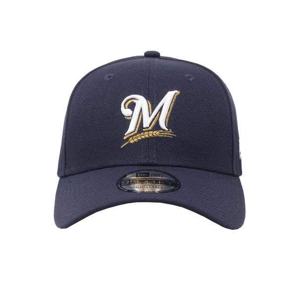 New Era 9Forty MLB Milwaukee Brewers The League Navy Blue Adjustable Cap