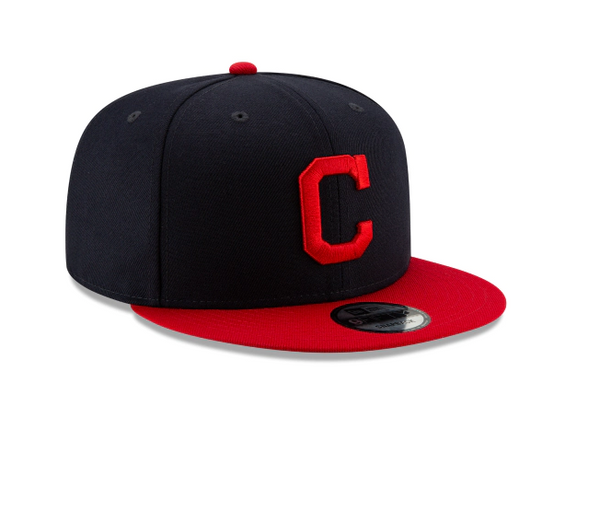 New Era 9Fifty MLB Cleveland Indians Basic "C" Snapback Navy/Red Cap