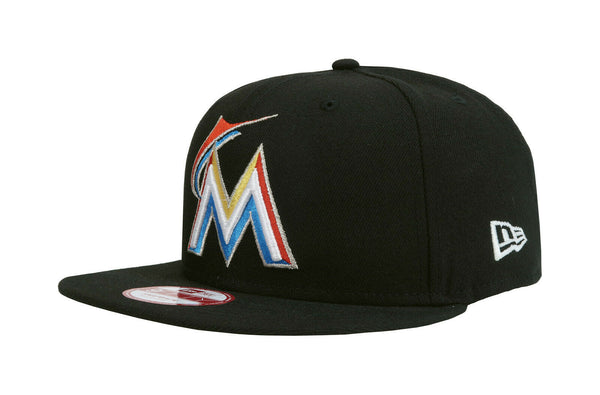 New Era 9Fifty MLB Miami Marlins Baycik Black Snapback Cap