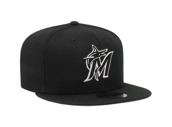 New Era 9Fifty MLB Miami Marlins Basic Black/White Snapback Cap