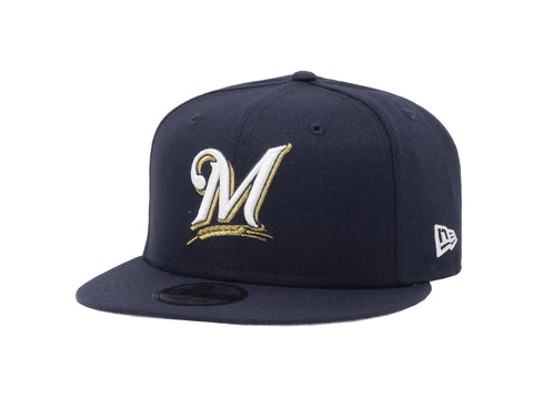 New Era 9Fifty MLB Milwaukee Brewers Basic Navy Blue Snapback Cap