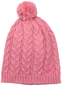 Puma Women's Evercat Escape Beanie Pink Pom Knit Hat