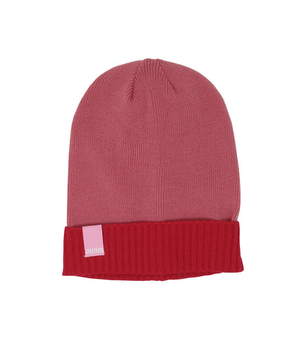 Puma Women's Evercat Terrain Slouchy Cuff Beanie Rose Pink Knit Hat